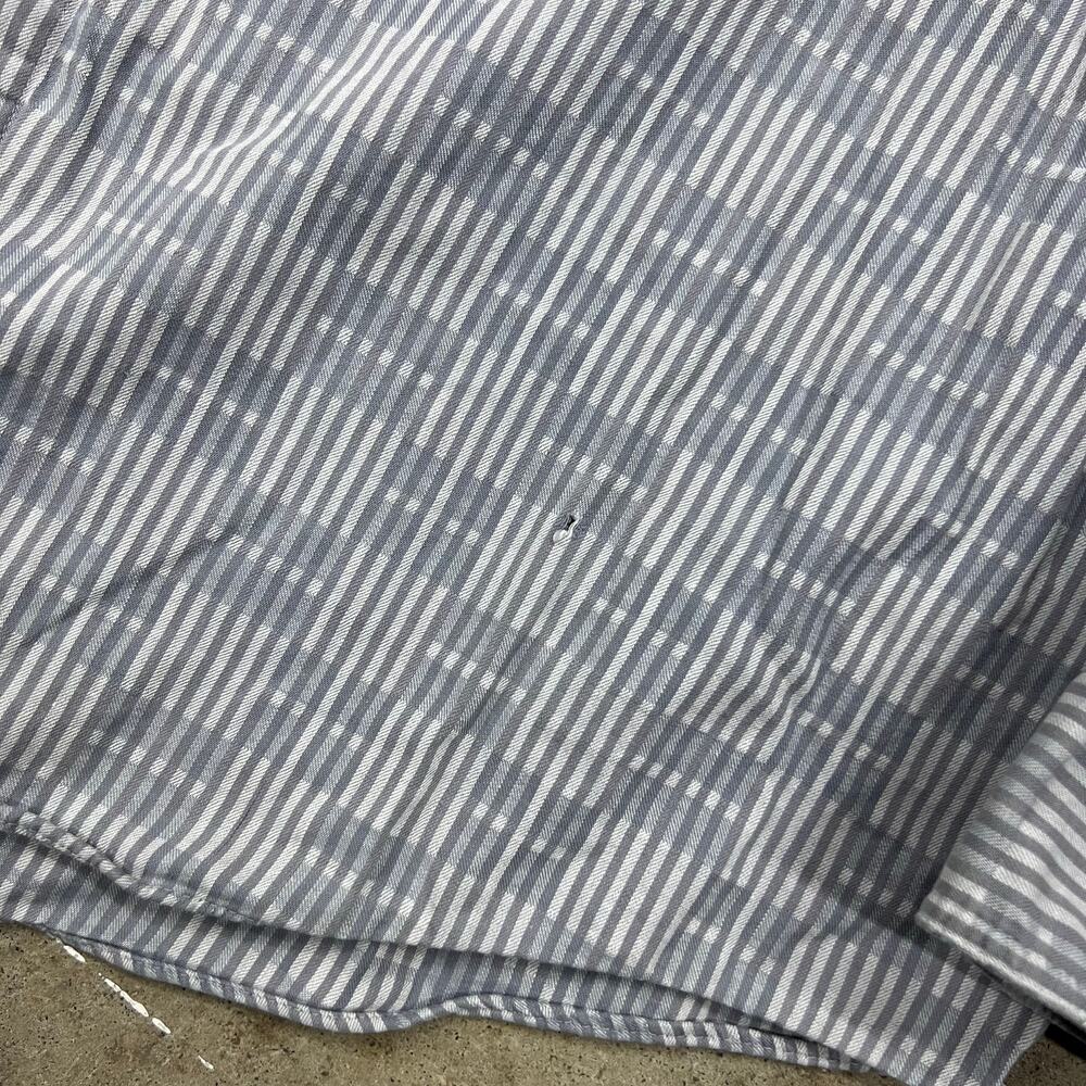 Vintage 90s Levi's Geometric Stripe Checker Button Up Shirt XL Blue Abstract - Picture 5 of 9
